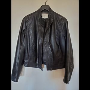Women's Faux Leather Moto Jacket S